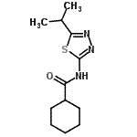 CAS 登录号：353467-82-0， N-(5-异丙基-1,3,4-噻二唑-2-基)环己烷甲酰胺