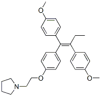CAS 登录号：35386-89-1， 1-[2-[4-[(Z)-1,2-二(4-甲氧基苯基)丁-1-烯基]苯氧基]乙基]吡咯烷