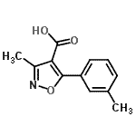 CAS 登录号：354222-12-1， 3-甲基-5-(3-甲基苯基)-1,2-恶唑-4-羧酸