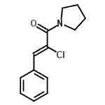 CAS 登录号：356529-10-7， (2Z)-2-氯-3-苯基-1-(1-吡咯烷基)-2-丙烯-1-酮