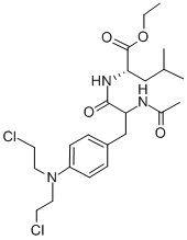 CAS 登录号：3577-89-7， 乙基2-[[2-乙酰氨基-3-[4-[二(2-氯乙基)氨基]苯基]丙酰]氨基]-4-甲基戊酸酯