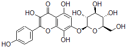 CAS 登录号：35815-07-7， 3,5,8-三羟基-2-(4-羟基苯基)-7-[(2S,3R,4S,5S,6R)-3,4,5-三羟基-6-(羟基甲基)四氢吡喃-2-基]氧基苯并吡喃-4-酮