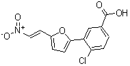 CAS 登录号：359618-41-0， 4-氯-3-{5-[(E)-2-硝基乙烯基]-2-呋喃基}苯甲酸