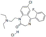 CAS 登录号：36105-20-1， 7-氯-1-[2-(二乙基氨基)乙基]-5-(2-氟苯基)-1,3-二氢-2H-苯并-1,4-二氮杂卓-2-酮单盐酸盐