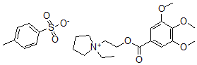 CAS#: 3612-98-4, 2-(1-Ethylpyrrolidin-1-Ium-1-Yl)Ethyl 3,4,5-Trimethoxybenzoate 4-Methylbenzenesulfonate