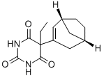 CAS 登录号：3625-25-0， 5-乙基-5-(双环(3.2.1)辛烯基)巴比妥酸