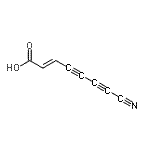 CAS 登录号：3625-68-1， (2E)-7-氰基-2-庚烯-4,6-二炔酸