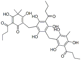 CAS#: 36253-23-3, 2-Butanoyl-4-[[3-Butanoyl-5-[(3-Butanoyl-2,4,6-Trihydroxy-5-Methylphenyl)Methyl]-2,4,6-Trihydroxyphenyl]Methyl]-3,5-Dihydroxy-6,6-Dimethylcyclohexa-2,4-Dien-1-One