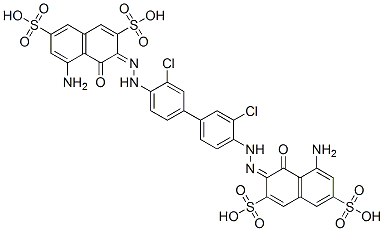 CAS#: 3627-06-3, (3Z)-5-Amino-3-[[4-[4-[(2Z)-2-(8-Amino-1-Oxo-3,6-Disulfonaphthalen-2-Ylidene)Hydrazinyl]-3-Chlorophenyl]-2-Chlorophenyl]Hydrazinylidene]-4-Oxonaphthalene-2,7-Disulfonic Acid