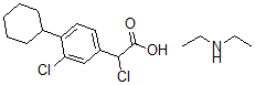 CAS#: 36616-54-3, alpha,m-Dichloro-p-cyclohexylphenylacetic acid diethylamine salt