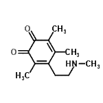 CAS 登录号：366450-53-5， 3,4,6-三甲基-5-[2-(甲基氨基)乙基]-1,2-苯醌