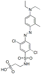 CAS 登录号：36783-07-0， 2-[[2,5-二氯-4-(4-二乙基氨基-2-甲基苯基)偶氮苯基]磺酰基氨基]乙烷磺酸