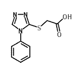 CAS 登录号：3682-28-8， [(4-苯基-4H-1,2,4-三唑-3-基)硫基]乙酸