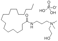 CAS 登录号:3758-54-1, 2-羟基乙基二甲基-3-硬脂酰胺基丙基铵磷酸盐