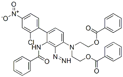 CAS 登录号：37672-74-5， N-[5-[二[2-(苯甲酰氧基)乙基]氨基]-2-[2-(2-氯-4-硝基苯基)偶氮]苯基]-苯甲酰胺