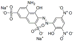 CAS 登录号：3769-61-7， 二钠(3E)-5-氨基-3-[(2-羟基-3,5-二硝基苯基)亚肼基]-4-氧代萘-2,7-二磺酸盐