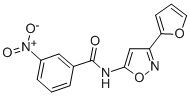 CAS 登录号：37853-41-1， N-(3-呋喃-2-基-1,2-恶唑-5-基)-3-硝基苯甲酰胺