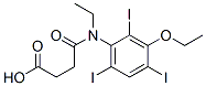 CAS 登录号：37938-74-2， 4-[(3-乙氧基-2,4,6-三碘苯基)-乙基氨基]-4-氧代丁酸