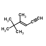 CAS 登录号：38253-09-7， (3E)-4,5,5-三甲基-3-己烯-1-炔