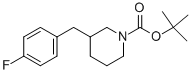 CAS 登录号：382637-45-8， N-叔丁氧羰基-3-(4-氟苄基)哌啶