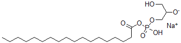 CAS 登录号:38333-78-7, 1-羟基-3-(羟基-十八烷酰基氧基磷酰)氧基丙-2-醇钠