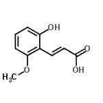 CAS 登录号：38489-79-1， (2E)-3-(2-羟基-6-甲氧基苯基)丙烯酸