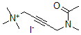 CAS 登录号：3854-07-7， 4-(乙酰基-甲基氨基)丁-2-炔基-三甲基铵碘化物
