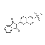 CAS 登录号：38615-45-1， 2-(1,3-二氧代-2,3-二氢-1H-茚-2-基)-6-喹啉磺酸