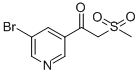 CAS 登录号：386715-50-0， 1-(5-溴吡啶-3-基)-2-(甲基磺酰基)乙酮