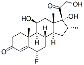 CAS 登录号：387-59-7， (6S,16R,17R)-6-氟-11,17-二羟基-17-(2-羟基乙酰基)-10,13,16-三甲基-2,6,7,8,9,11,12,14,15,16-十氢-1H-环戊二烯并[a]菲-3-酮