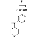 CAS 登录号：387350-88-1， N-{3-[(三氟甲基)磺酰基]苯基}-4-哌啶胺