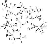 CAS 登录号：38832-94-9， 三[(1E)-2,2,3,3,4,4,4-七氟-1-(4,7,7-三甲基-3-氧代双环[2.2.1]庚-2-亚基)-1-丁醇]镨