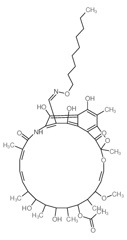CAS#: 38850-20-3, 3-Formyl-5,6,9,17,19,21-Hexahydroxy-23-Methoxy-2,4,12,16,18,20,22-Heptamethyl-2,7-(Epoxypentadeca(1,11,13)Trienimino)Naphtho(2,1-b)Furan-1,11(2H)-Dione 21-Acetate O-Nonyloxime