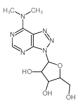 CAS 登录号：38874-44-1， 2-(7-二甲基氨基三唑并[4,5-e]嘧啶-3-基)-5-(羟基甲基)四氢呋喃-3,4-二醇