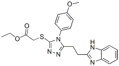 CAS#: 38911-92-1, Ethyl 2-[[5-[2-(1H-Benzimidazol-2-Yl)Ethyl]-4-(4-Methoxyphenyl)-1,2,4-Triazol-3-Yl]Sulfanyl]Acetate