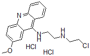 CAS 登录号：38915-07-0， N'-(2-氯乙基)-N-(2-甲氧基吖啶-9-基)乙烷-1,2-二胺二盐酸盐
