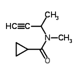 CAS 登录号：39080-03-0， N-(3-丁炔-2-基)-N-甲基环丙烷甲酰胺