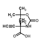 CAS 登录号：391678-36-7， (2S)-2-(叔-丁氧羰基氨基)-2-甲基-丁-3-炔酸
