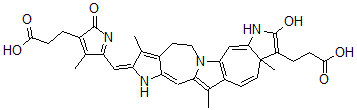 CAS 登录号：39290-30-7， (Z)-2-((4-(2-羧基乙基)-1,5-二氢-3-甲基-5-氧代-2H-吡咯-2-亚基)甲基)-4,5,8,10a-四氢-9-羟基-3,10a,13-三甲基-吡咯并(2,3-d)吡咯并(2'',3'':4',5')环庚并(1',2':4,5)吡咯并(1,2-a)氮杂卓-10-丙酸