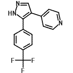 CAS 登录号：396129-66-1， 4-{5-[4-(三氟甲基)苯基]-1H-吡唑-4-基}吡啶