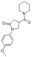 CAS 登录号：39630-18-7， 1-((1-(4-甲氧基苯基)-5-氧代-3-吡咯烷基)羰基)哌啶