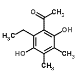 CAS 登录号：396639-83-1， 1-(2-乙基-3,6-二羟基-4,5-二甲基苯基)乙酮