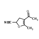CAS 登录号：39822-46-3， 4-乙酰基-5-甲基-2,3-二氢-2-呋喃甲腈