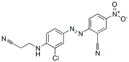 CAS 登录号：39952-00-6， 2-[3-氯-4-(2-氰基乙基氨基)苯基]偶氮-5-硝基苯甲腈