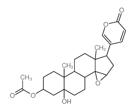 CAS 登录号：4029-68-9， 3b-(乙酰氧基)-14,15b-环氧-5-羟基-5b-蟾蜍-20,22-二烯内酯