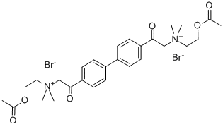 CAS#: 40374-51-4, 2-Acetyloxyethyl-[2-[4-[4-[(2-acetyloxyethyl-dimethyl-ammonio)carbonylmethyl]phenyl]phenyl]acetyl]-dimethyl-azanium dibromide