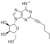 CAS 登录号：403842-38-6， 2-(1-己炔-1-基)-N-甲基-腺苷