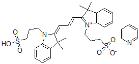 CAS 登录号：40387-89-1， 2-(3-(3,3-二甲基-1-(3-磺基丙基)-1H-吲哚啉-2-亚基)-1-丙烯基)-3,3-二甲基-1-(3-磺基丙基)-3H-吲哚鎓氢氧化物内盐与吡啶的化合物