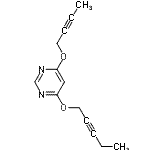 CAS 登录号：405928-77-0， 4-(2-丁炔-1-基氧基)-6-(2-戊炔-1-基氧基)嘧啶