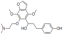 CAS 登录号：40680-85-1， 4,7-二甲氧基-6-[2-(二甲基氨基)乙氧基]-alpha-[2-(4-羟基苯基)乙基]-5-苯并呋喃甲醇